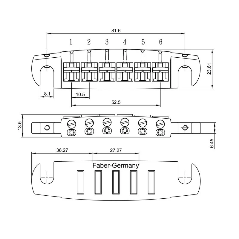Faber® Wraptonate, Wraparound Tailpiece/Bridge - Image 3