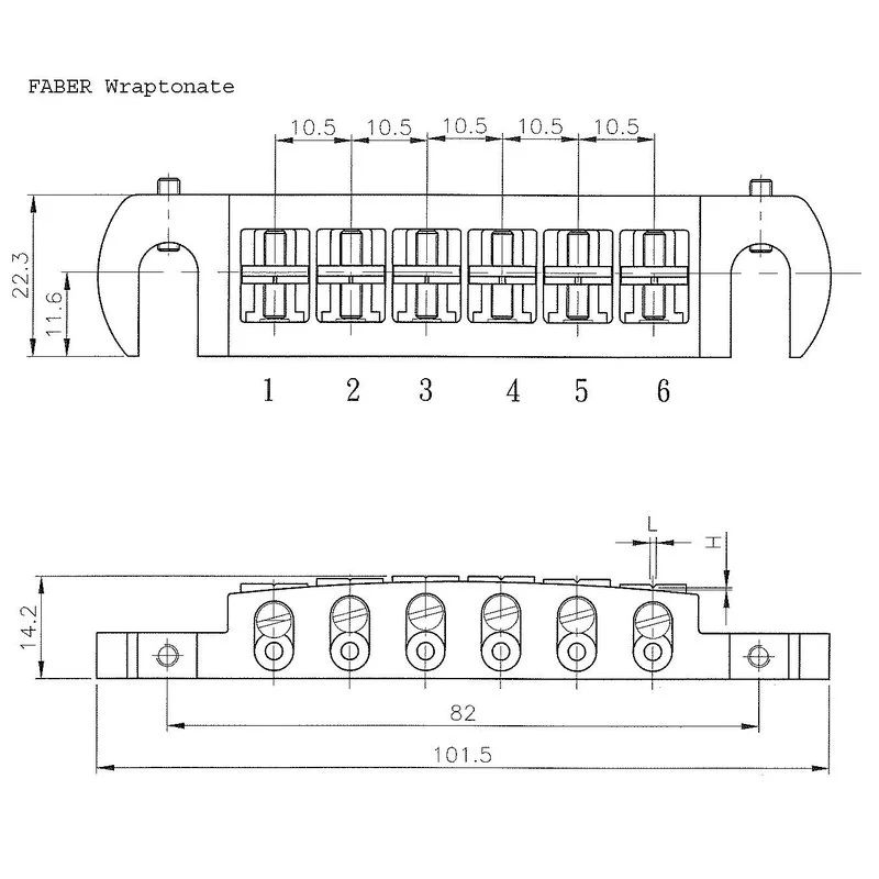 Faber® Wraptonate, Wraparound Tailpiece/Bridge - Image 4