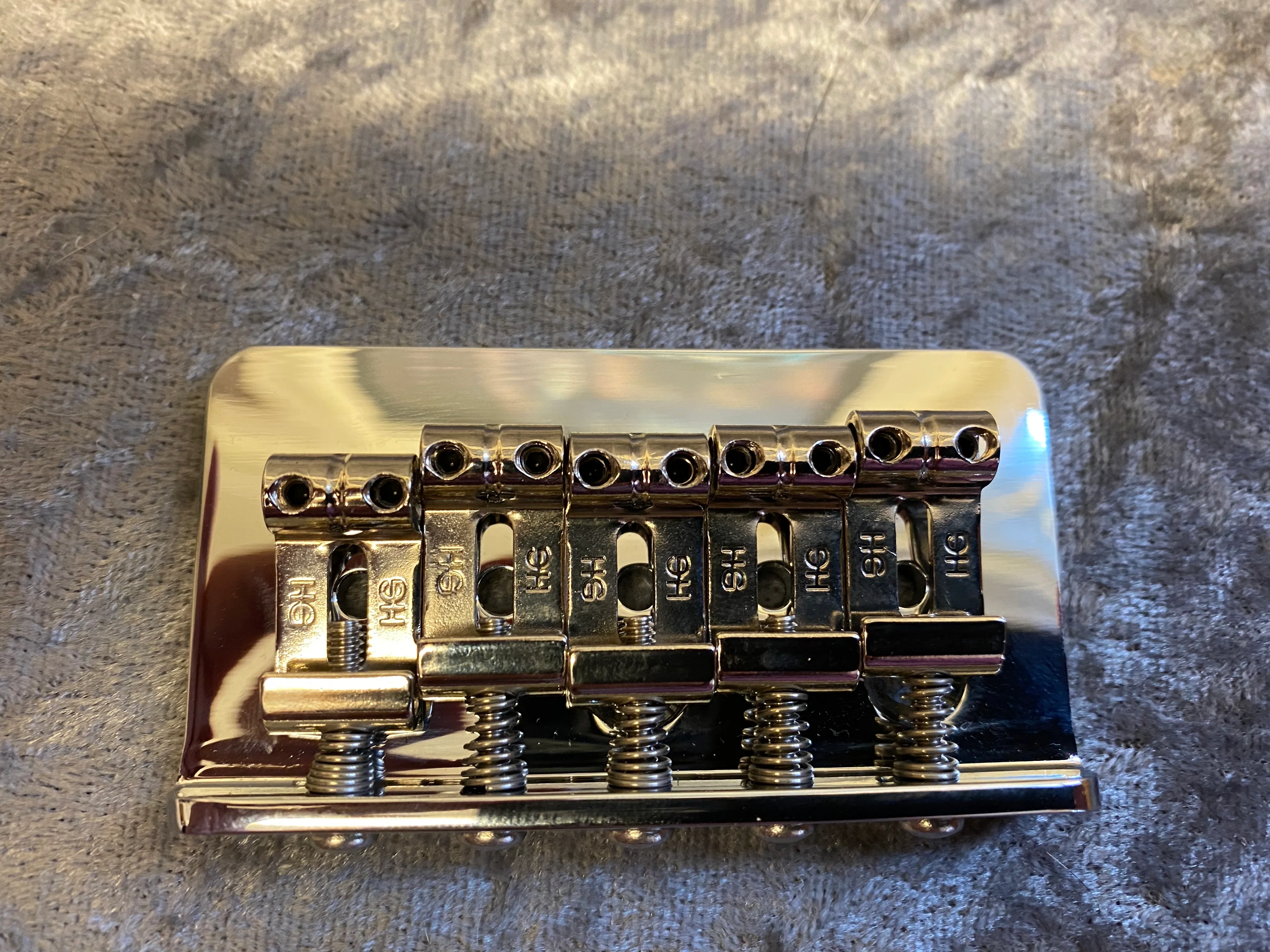 Fatcat 5 string Hardtail guitar bridge (Open G guitar)Highwood saddles - Image 5