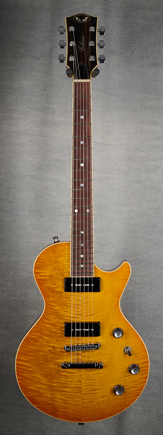 Feline Lion Blues-Cat Mahogany/Maple Cap with BKP P90s - Image 3